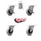 Service Caster 3 Inch Thermoplastic Wheel Top Plate Caster Set with 2 Brakes SCC-05S310-TPRS-SLB-TP2-2-S-2 - alternate 2